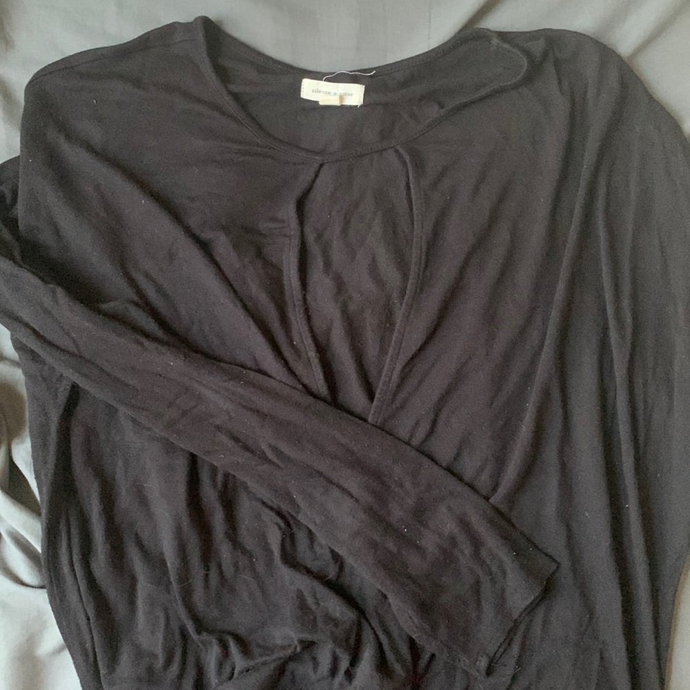 Black Cut Out Open Urban Outfitters Long Sleeve